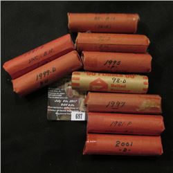 697.1981P, 81D, 95P, 95D, 96D, 97P, 98D, 99D, & 2001D Solid Date Rolls of BU Lincoln Cents, we never