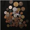 Image 1 : 746.Mixed lot of both foreign and U.S. Coins and Tokens, maybe as much as a hundred pieces.