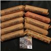 Image 1 : 753.(10) Rolls of Lincoln Cents, we have not checked these but they appear to all be Wheat Cents in 