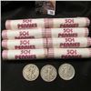 Image 1 : 766.(8) Original Bank wrapped rolls of Lincoln Cents, never checked for dates, but end coins appear 