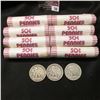 Image 2 : 766.(8) Original Bank wrapped rolls of Lincoln Cents, never checked for dates, but end coins appear 