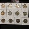 Image 2 : 772.(12) 1942 P Type One Jefferson Nickels, all carded and Uncirculated.