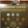 Image 2 : 791.Glass framed "U.S. Wartime Coinage", all the Coins are Brilliant Uncirculated including a comple