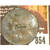 Image 2 : 854.1806 British Half Penny Counter marked "B, Grey, 1807 Obverse BB Second B has a Hammer through i