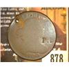 Image 1 : 878.1800 US large Cent Holed and Counter marked "P.B."