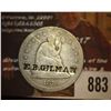 Image 1 : 883.1876 S Liberty Seated Quarter Counter marked E.B "Gilman".