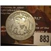 Image 2 : 883.1876 S Liberty Seated Quarter Counter marked E.B "Gilman".