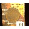Image 2 : 914.ND US Large Cent Counter marked "Griffen Hudson".
