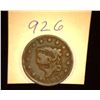 Image 1 : 926.1817 US large Cent Counter marked "RF".