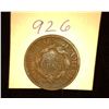 Image 2 : 926.1817 US large Cent Counter marked "RF".
