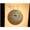 Image 1 : 927.1798 US large Cent Counter marked "RF".