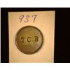 Image 2 : 937.ND British Victoria medal Counter marked Obv. "Cup 1" Rev. "TCB"