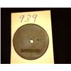 Image 1 : 939.Worn Smooth Large Cent Center Holed and Counter marked "London"