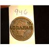 Image 1 : 946.1849 US Large Cent Counter marked Obv. "WGraham" Rev. "Texas".