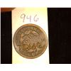 Image 2 : 946.1849 US Large Cent Counter marked Obv. "WGraham" Rev. "Texas".