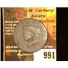 Image 1 : 991.1819 U.S. Large Cent with Guadelupe counterstamp "RF". 'Doc' says this one is a genuine Robert F