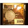 Image 1 : 1049.         1891 Liberty Nickel with c/s of a five-pointed star on both sides.