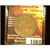 Image 1 : 1068.         1852 U.S. Large Cent c/s "JAMES" on the obv. and "TITUS" on the rev.
