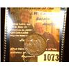 Image 1 : 1073.         1897 U.S. Indian Head Cent Counter marked unusual series of odd figures in parrallel.