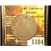 Image 1 : 1104.         Mexico 1866 1/4 Reale, holed twice and c/s "FG".