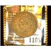 Image 1 : 1105.         1828 U.S. Large Cent, c/s "(A)"