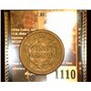 Image 1 : 1110.         1850 U.S. Large Cent Counter marked Obv. "M.W.B."