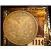 Image 1 : 1114.         1879 P U.S. Morgan Silver Dollar c/s "C.V.KENNEDY" on the obverse.