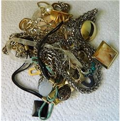 LOT OF ASSORTED METAL JEWELRY - SOME AS-IS
