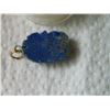 Image 4 : PENDANT - HAND CRAFTED CARVED LAPIS STONE - SCARAB 1" LONG