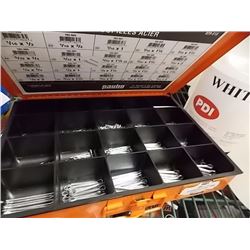 DIVIDED CONTAINER & CONTENTS - NEW STEEL COTTER PI