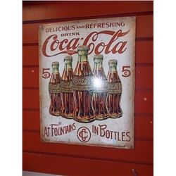MEMORABILIA - METAL SIGN - COCA COLA