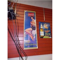 MEMORABILIA SIGN - COCA-COLA PRINT ON BOARD - 1997