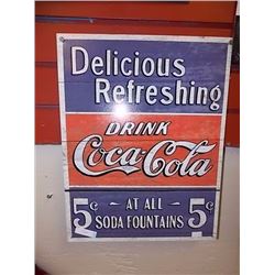 MEMORABILIA - METAL SIGN - COCA-COLA