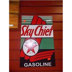 AUTOMOTIVE MEMORABILIA - METAL TEXACO SIGN - SKY CHIEF