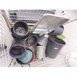 LOT OF PLANT POTS IN BIN - BIN NOT INCLUDED