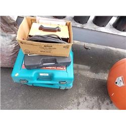 BATTERY CHARGER & 3 EMPTY TOOL BOXES
