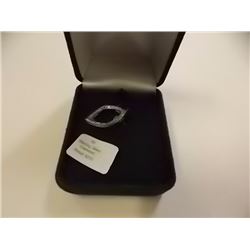 PENDANT - DIAMOND IN STERLING SILVER SETTING - RETAIL TAGGED $250