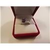 Image 1 : RING - 1.5CT EMERALD FACETED AMETHYST & 2 DIAMONDS IN STERLING SILVER SETTING - INCLUDES CERTIFICATE