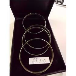 BRACELTS - STERLING SILVER - 4 TTL - TOTAL 69.1GM