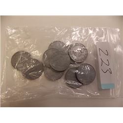 NAZI COINS - GENUINE WWII GERMAN EAGLE & SWASTIKA COINS - 5 PER LOT