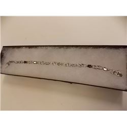 BRACELET - 4.5CTW OVAL FACETED MULTI GEMSTONES AND ROUND FACETED DIAMOND IN STERLING SILVER SETTING 