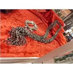 NECKLACES - GLASS BEADS - & ZIPPER = 2 TTL