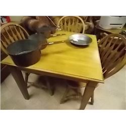 SQUARE OAK DINING TABLE - BUTTERFLY LEAF