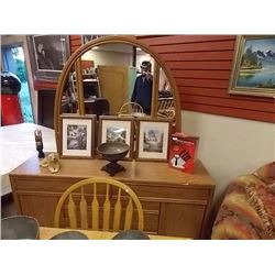 DRESSER - 1/2 MOON MIRROR4 DRAWER - 2 DOOR