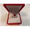 Image 3 : RING - GENUINE 1.0 CT ROUND FACETED RUBY SOLITAIRE IN STERLING SILVER SETTING - RETAIL ESTIMATE $350