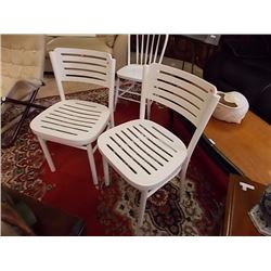 WHITE SIDE CHAIRS - 2 TTL