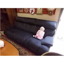 LIKE NEW BLACK RECLINING SOFA NO CORD