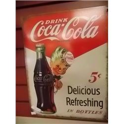 MEMORABILIA - METAL SIGN - COCA-COLA