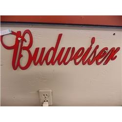 BREWER'S MEMORABILIA -HEAVY METAL SIGN - BUDWEISER