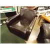 Image 1 : LEATHER STYLE CHAIR - BROWN